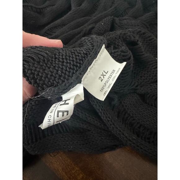 SHEIN Swim Cover with Tassels Oversized Black 2XL - Picture 6 of 6